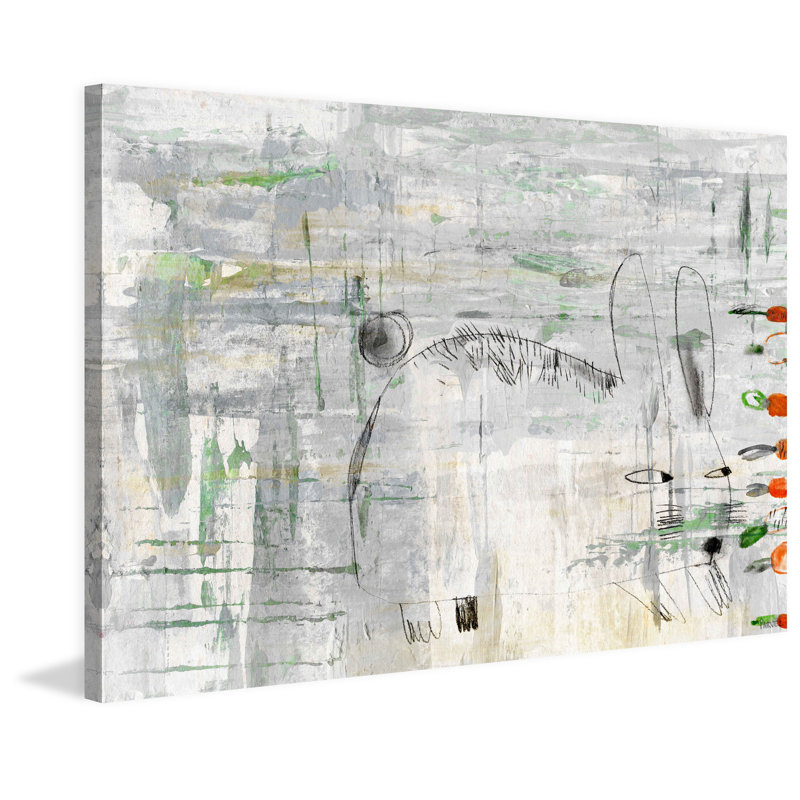 Sneaky Rabbit by Parvez Taj - Wrapped Canvas Painting, 61cm H x 91cm W x 3.81cm D