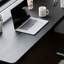 Bureau en coin noir en bois massif en forme de L-1270500015-1270500001