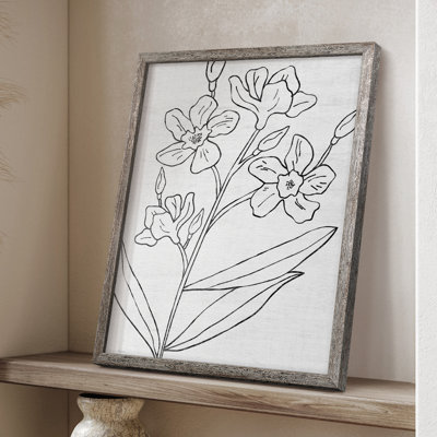 Botanical Sketch I Framed Print - Solid Wood 46400