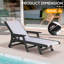 Chaise longue d'extérieur, réglable à 5 positions pour la plage avec roues et porte-gobelet-1275027489