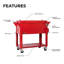 Glacière de patio à roulettes de style mobilier 80 pintes Permasteel-116395589-116395590