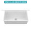 Évier de cuisine encastré blanc encastré en porcelaine blanche 33 po