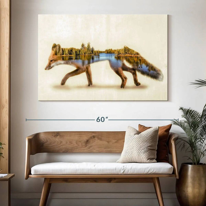 Brampt Forest Fox, 34" H x 51" W