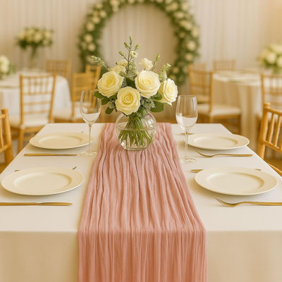 Chemin de table 10 pi Dusty Pink