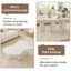 Table basse irrégulière blanc crème avec 4 pieds