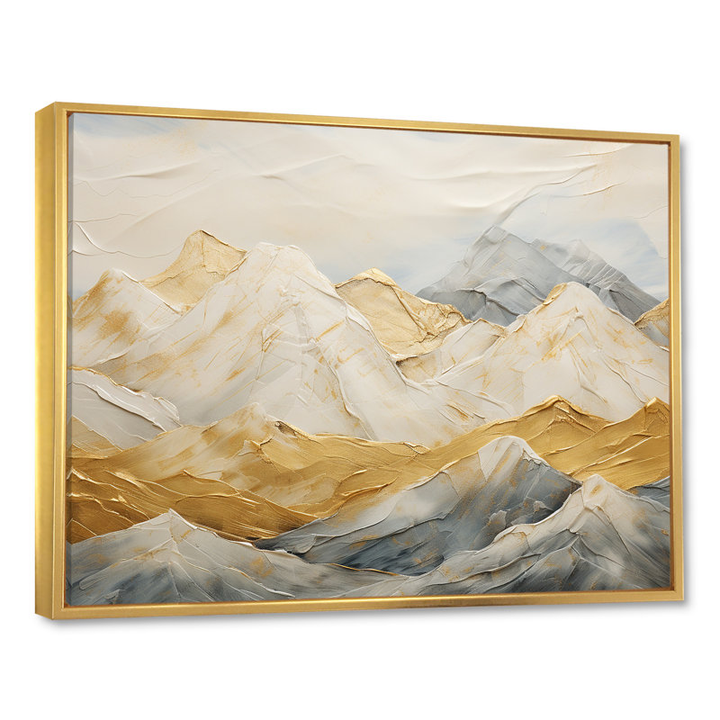 Alpine Mountain Harmony I sur impression sur toile, Cadre flottant doré, H 30 po x l 40 po x P 1,5 po