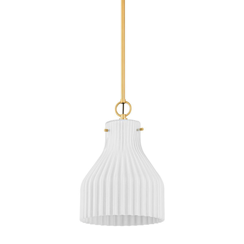 Corinthia 1 Light Pendant, Antique Brass, 14.50"H x 14.50"W x 10"D