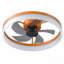 Ventilateurs de plafond avec lumières à DEL à intensité variable, installation encastrée de ventilateurs de plafond minces et modernes (orange)-104019431
