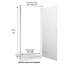 Porte de douche en verre pivotante sans cadre de 34 à 36 po x H 72 po avec verre certifié SGCC-72146917-129687863