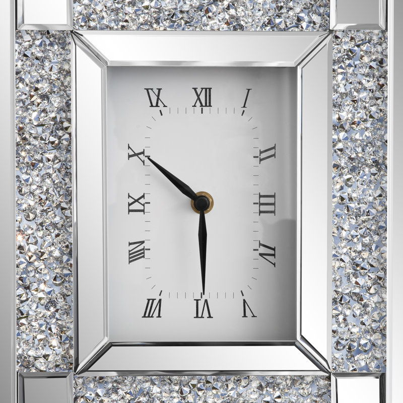 Petite horloge de table Jeni, Argent argent
