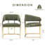 	 Ensemble de chaises de salle à manger rembourrées avec cadre en métal 22 po Modern (22 po) Modern-1957746008-2054026325