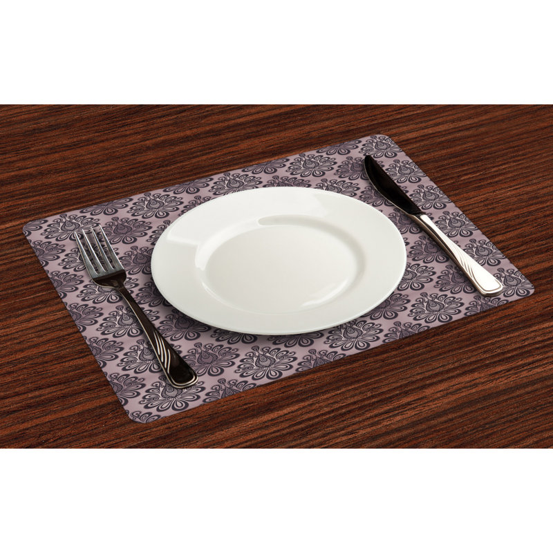 Polyester Floral Rectangle Placemat