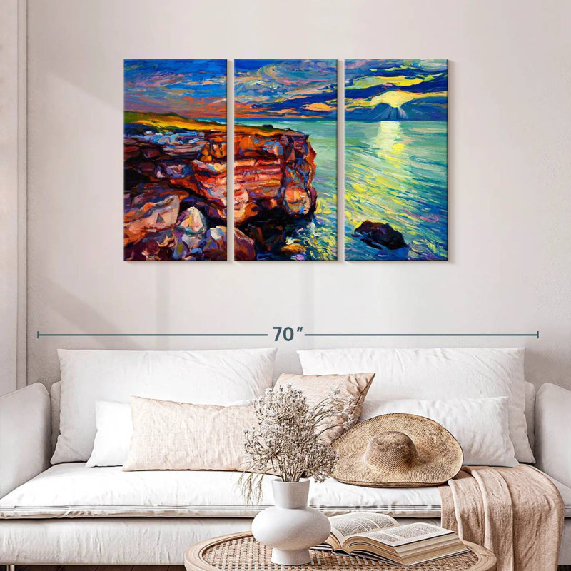Gillard Shoreline Rock Cliffs, 28" H x 45" W