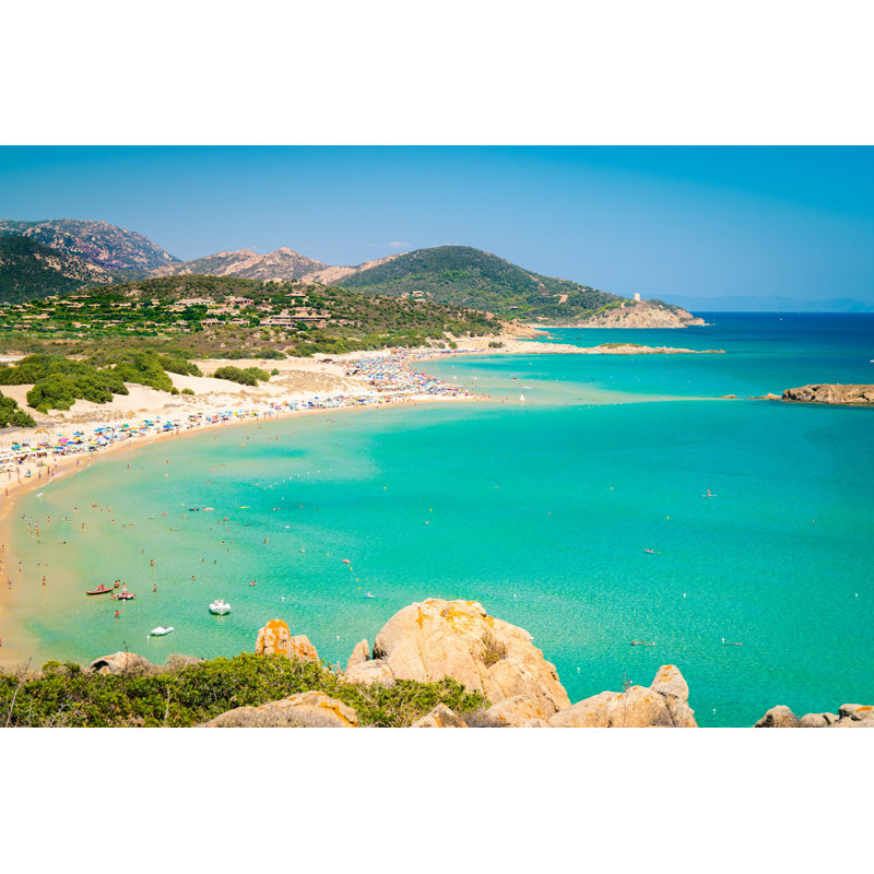 Chia Coast, Sardinia, Italy par - Photographie de toile tendue, H 8 po x l 12 po