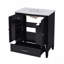Meuble-lavabo de style rétro 30 po avec lavabo, espace de rangement multifonctionnel, tablette de porte, porte à fermeture douce