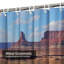 Rideau de douche imperméable avec 12 crochets Road Desert Valley avec et Antique Architecture Canyon Colorado-245684177