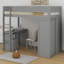 Lit mezzanine avec placards et bureau à 2 tiroirs avec armoire-1265547684