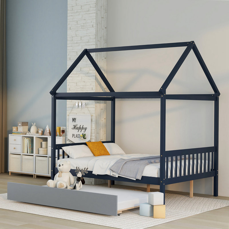 Kids with Trundle, Navy Blue, Full / Double