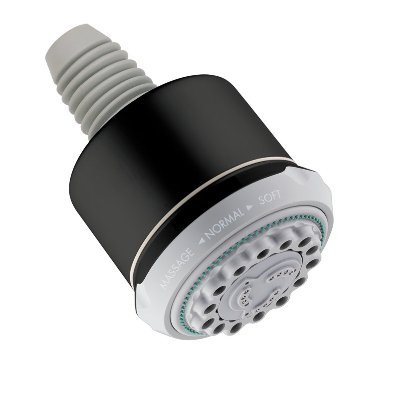 Clubmaster Multi Function Adjustable Shower Head, Matte Black