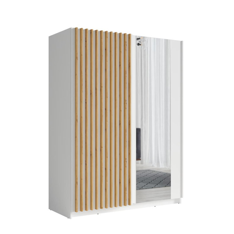Baku 2 Door Manufactured Wood Wardrobe, White