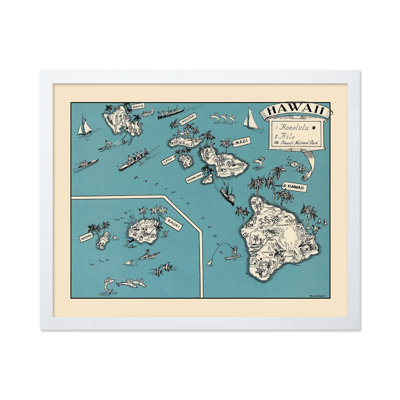Carte illustrée d'Hawaï