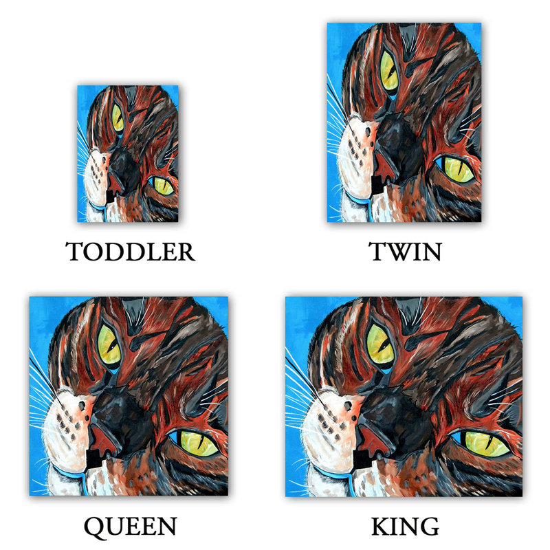 DiaNoche King Duvet Cover Sets Microfiber by Patti Schermerhorn - Eli Cat, Twin Duvet Cover + 1 Standard Sham