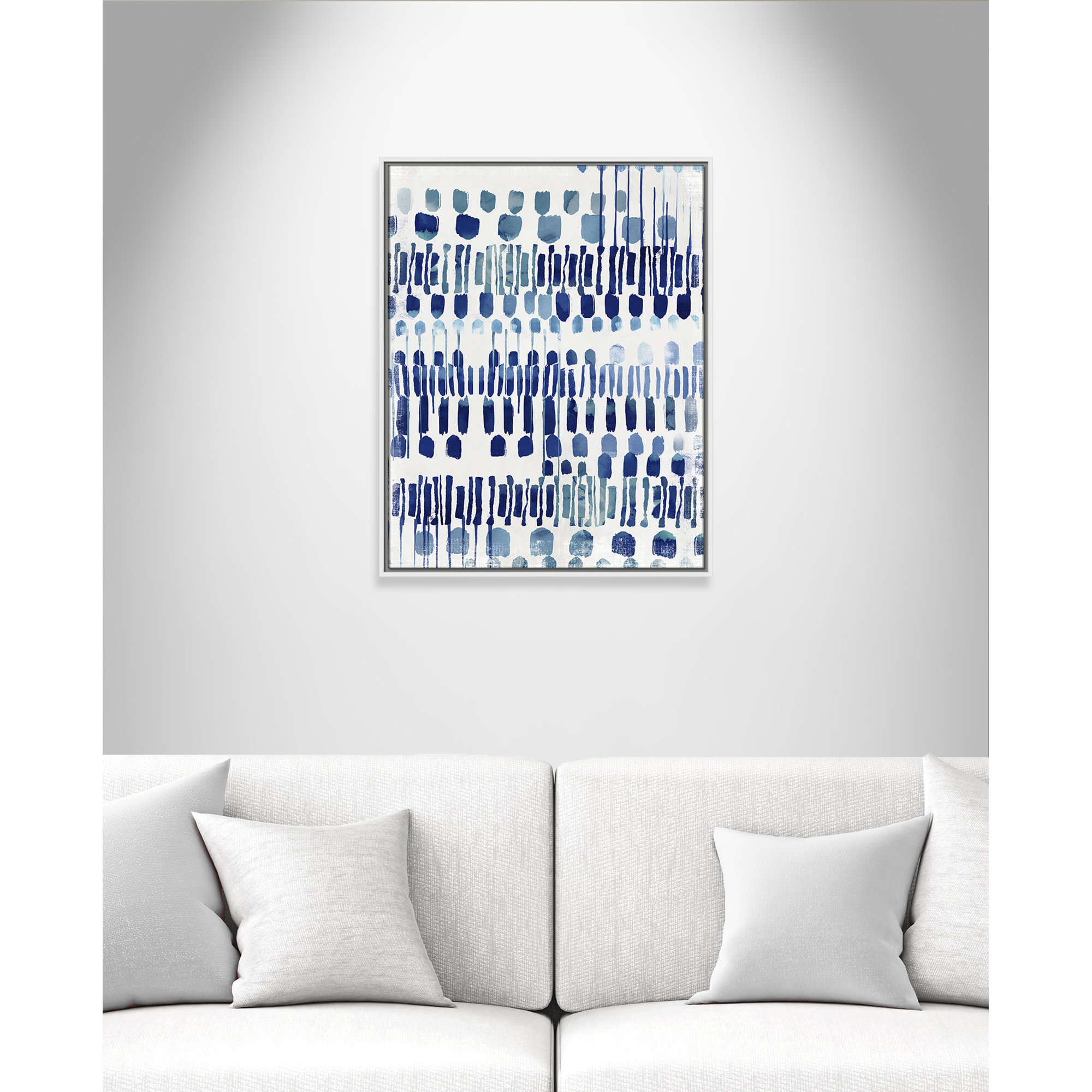 Continuously I - Painting Print, White Framed Canvas, 29.5" H x 23.5" W x 2" D, No Matte