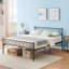 Modern Metal Platform Bed Frame with Headboard & Footboard-1114764083-1136511923