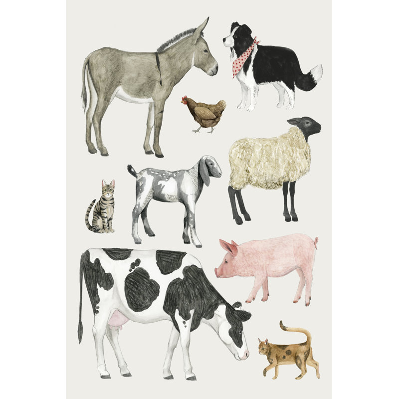 Farmland Family IV by Grace Popp - Wrapped Canvas Painting, 76cm H x 51cm W