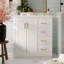 Ensemble de meuble-lavabo avec lavabo en céramique, meuble de rangement en bois massif, ensemble de meuble-lavabo autoportant avec 3 tiroirs et portes à fermeture douce-1444607205