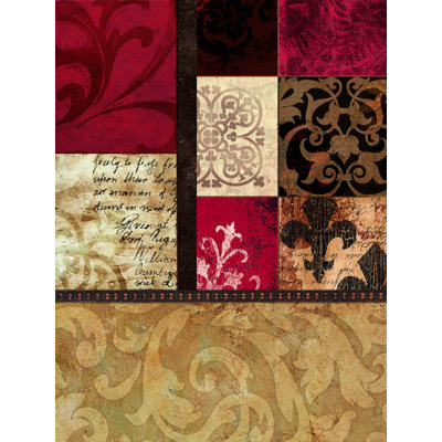 «Fleur De Lis Patches Spice 2», impression sur toile tendue