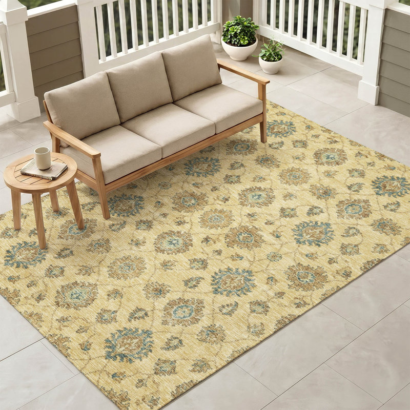 Tapis intérieur / extérieur lavable à la machine Chantille ACN3023 Global, Blé, 9 pi x 12 pi