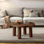 Solid Wood Four Leg Coffee Table 90x90cm