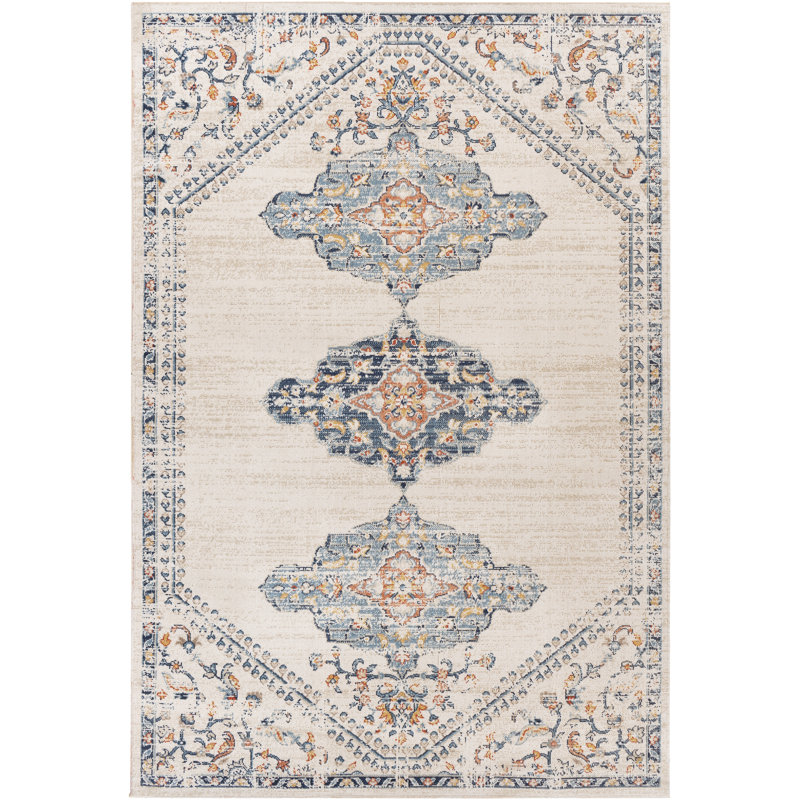 Enciso Oriental Indoor / Outdoor Rug, Rectangle 5'3" x 7'