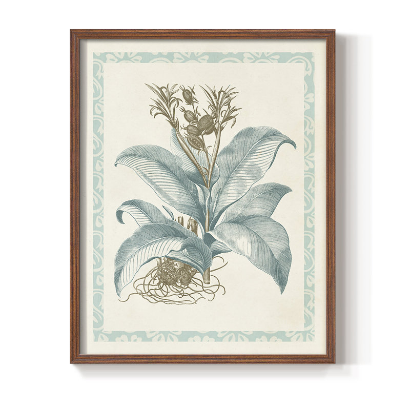 Reproduction encadrée Willow Blue Besler III - bois massif, H 20 po x l 16 po, Brun