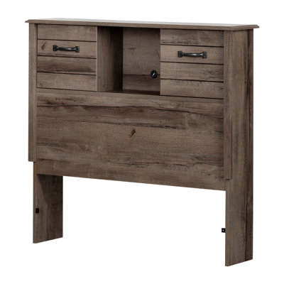 Tête de lit double avec bibliothèque Cubby
