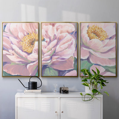 " Peonies In Bloom II " 3 - Pieces
