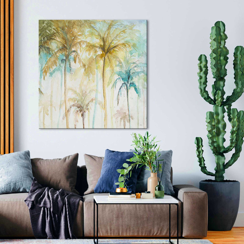 «Watercolor Palms II» par Patricia Pinto - reproduction d'art, Toile tendue, H 18 po x l 18 po x P 1 po
