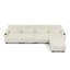Canapé modulaire en L avec repose-pieds détachable, poches de rangement et porte-gobelets en forme de L, coussins lombaires inclus-584006159