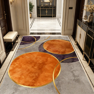 Light luxury geometric art carpet, soft and easy to clean, suitable for living room, bedroom, dining room, office and other indoor spaces