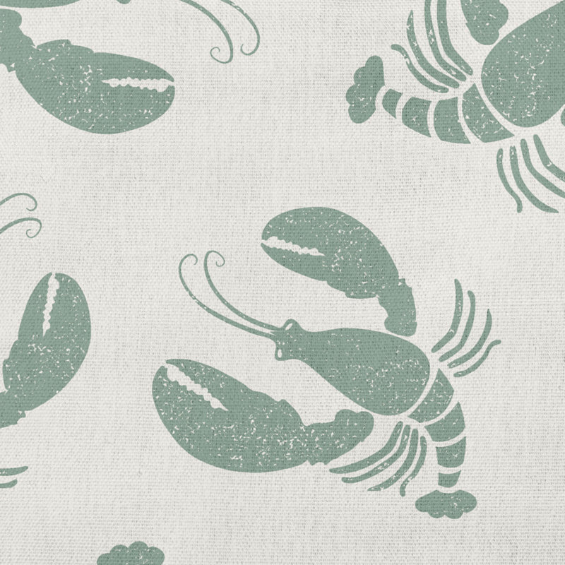 Coussin décoratif Ludwig Lobster Fest Coastal, Sauge, 18 po x 18 po