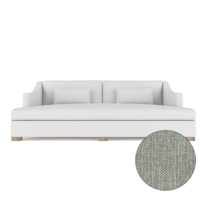 Crosby Slope Arm Daybed, Distressed Leather Silver Streak, Weathered