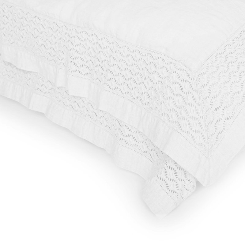 Vintage Linen Duvet Cover, Twin Duvet Cover, White