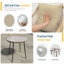 Ensemble de table de salle à manger 5 pièces en rotin et osier tressé avec trou pour parasol et coussins beiges-417713685