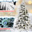 Arbre de Noël en forme d'épouvantail de 8 pi avec 470 lumières chaudes, 1242 branches à mémoire de forme, poteau électrique et structure à charnières pour une installation facile-455756666