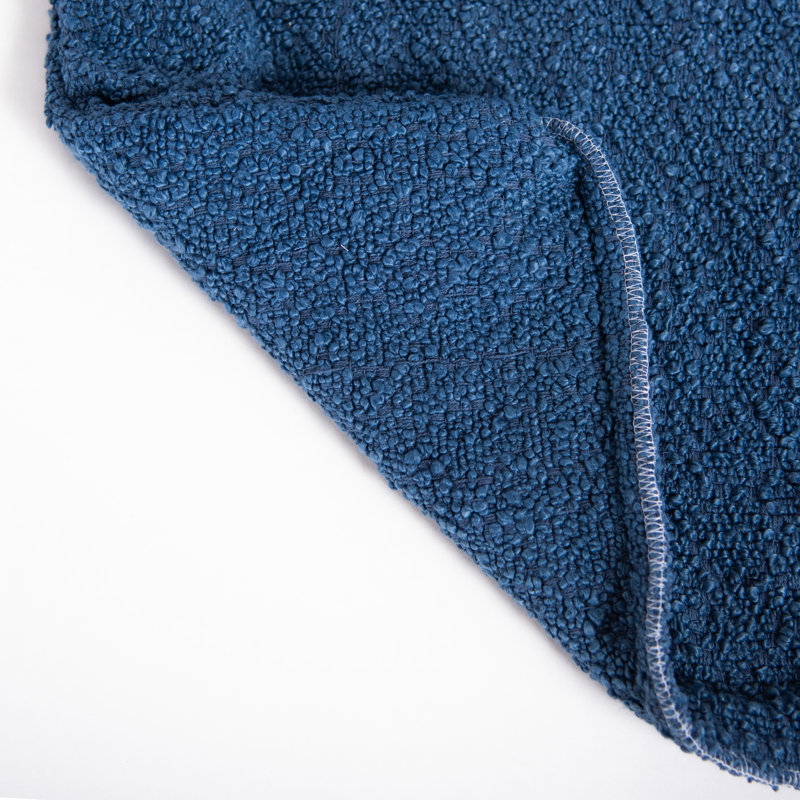 Fringed Cotton Throw Pillow, Blue