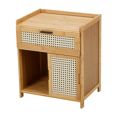 42.5cm W Solid Wood Bedside Table