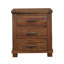 Ensemble de table de chevet rustique en bois massif récupéré à trois tiroirs Rustic