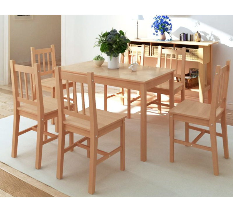 Rhinelander 6 - Person Dining Set, Brown