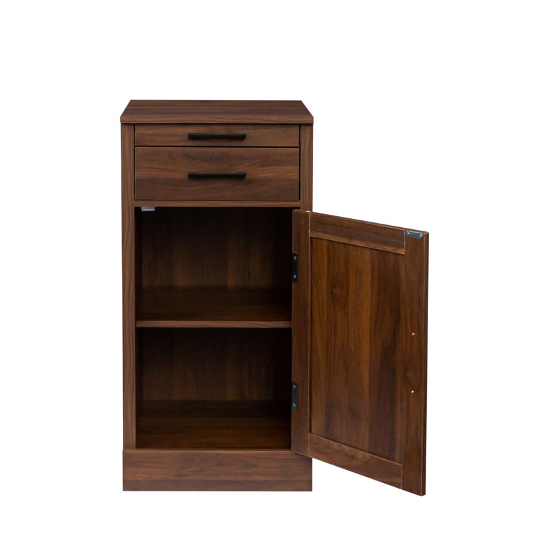 Modular Brown Walnut Buffet Cabinet For Dining - Stylish And Functional Storage Large Capacity Wine Bar With Room, Brown